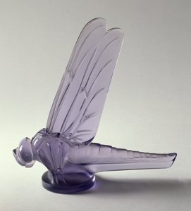 アメジストのフロストカーマスコット「Grande Libellule」（ガラス）